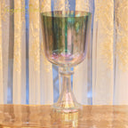 Crystal Soul Superior Design Coffee Brown Green Aurora Gradient Holy Chalice Crystal Singing Bowl