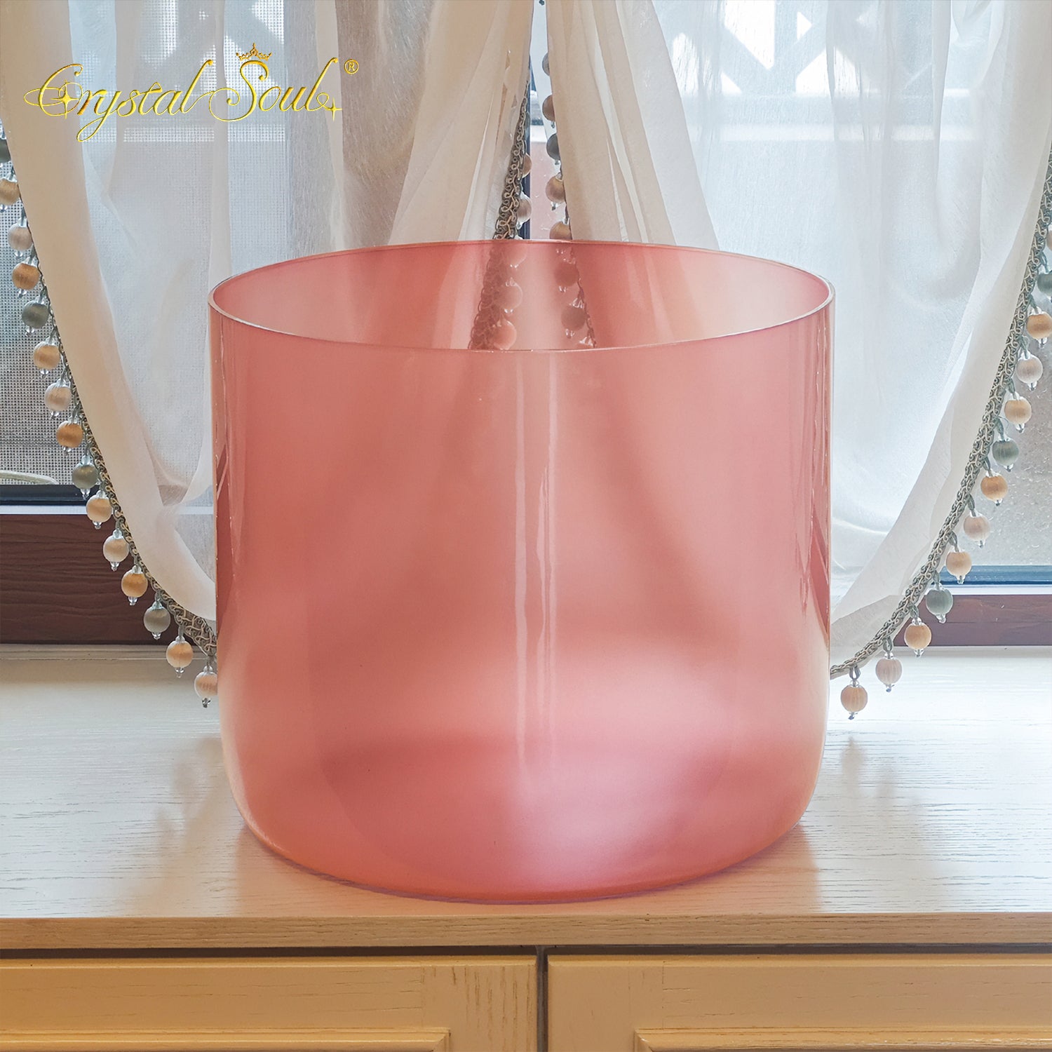 Crystal Soul 14" Rose Nude Pink Alchemy Crystal Bowl