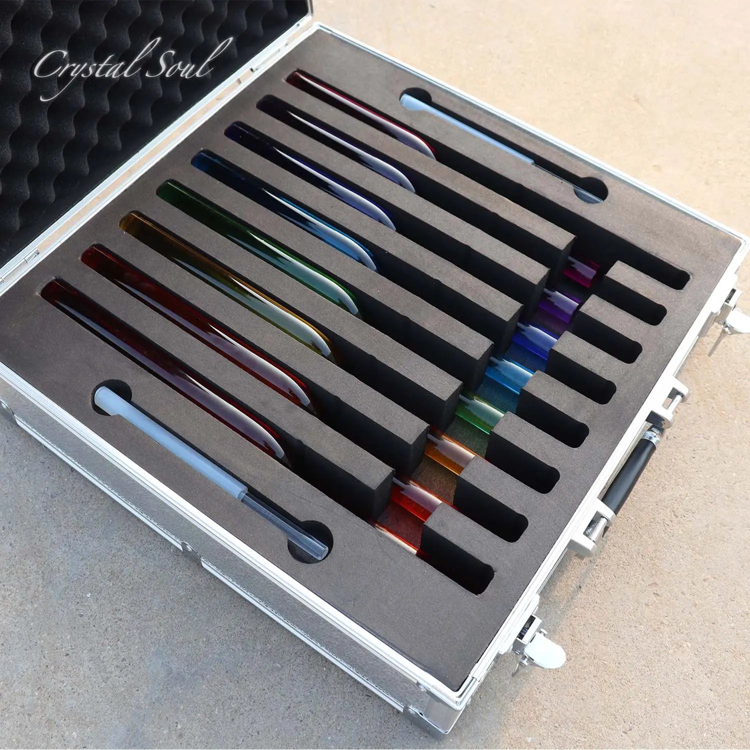 Crystal Soul Quartz Crystal Tuning Fork Set of Seven Notes