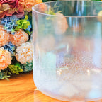 Crystal Soul White Pearl Sandblasted Alchemy Crystal Bowl