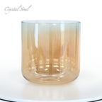 Crystal Soul Orange Azure Clear Gradient Alchemy Crystal Bowl