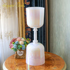 Crystal Soul Aurora White Double-Headed Holy Chalice Alchemy Crystal Bowl