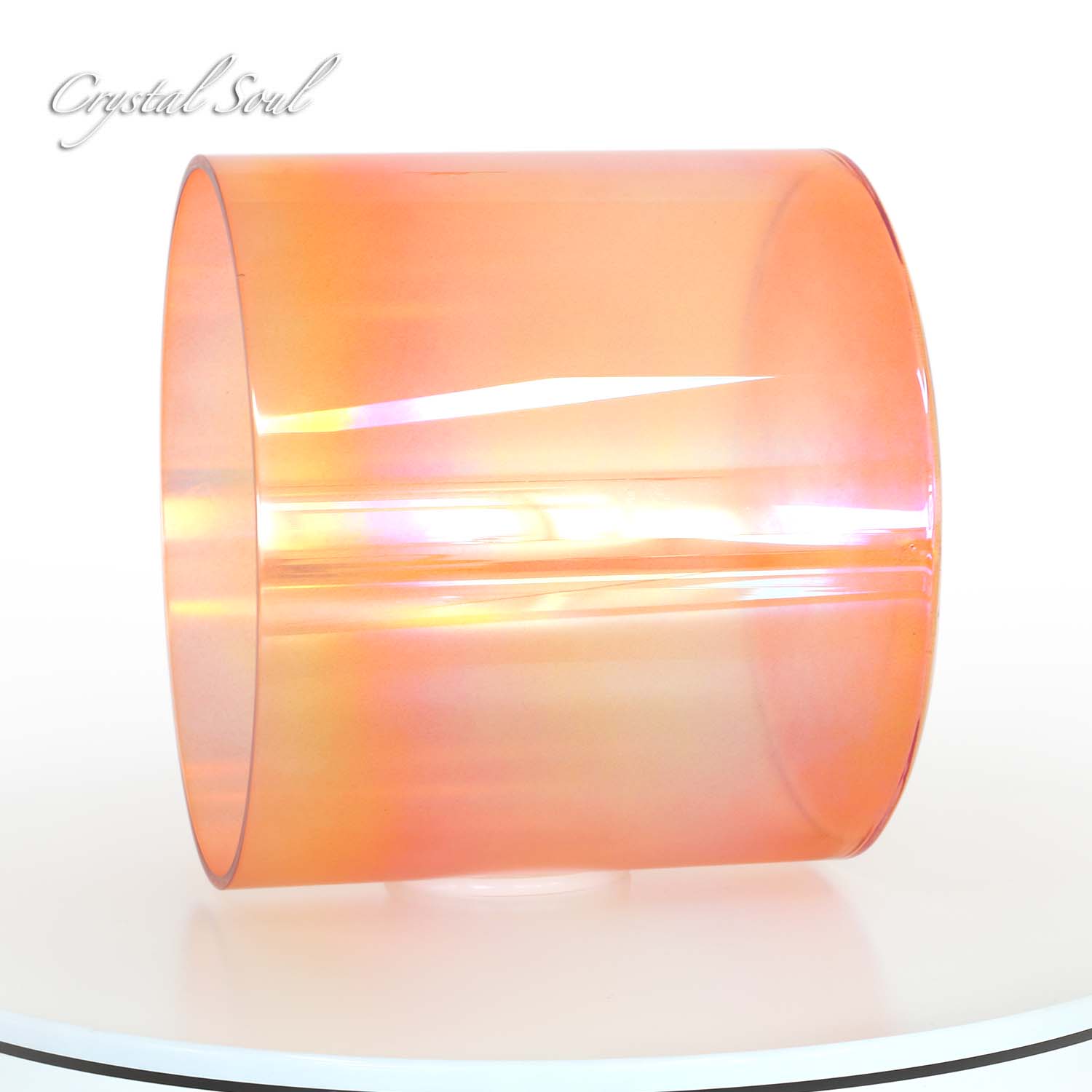 Crystal Soul Orange Laser Alchemy Crystal Bowl
