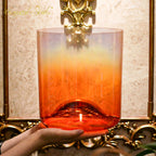 Crystal Soul Classic Chakra Clear Gradient Orange Alchemy Crystal Bowl