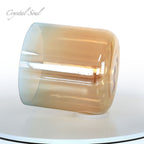 Crystal Soul Orange Azure Clear Gradient Alchemy Crystal Bowl