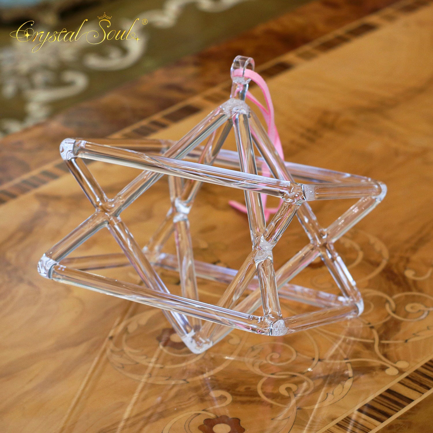 Crystal Soul Sacred Clear Crystal Merkaba Sound Healing Instrument