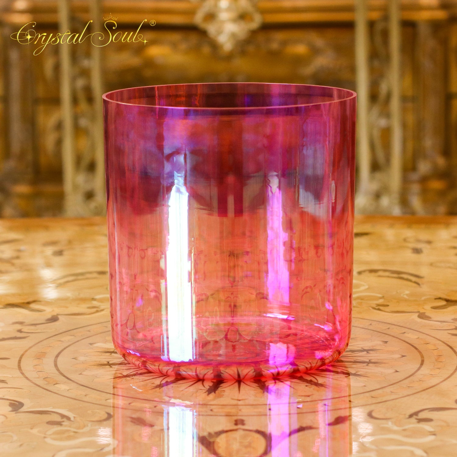 Crystal Soul Rose Pink Alchemy Crystal Bowl