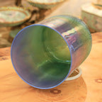 Crystal Soul Latest Cosmic Aurora Sandblasted Purple-Green Aurora Gradient Alchemy Crystal Bowl