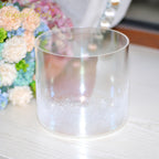 Crystal Soul White Pearl Sandblasted Alchemy Crystal Bowl