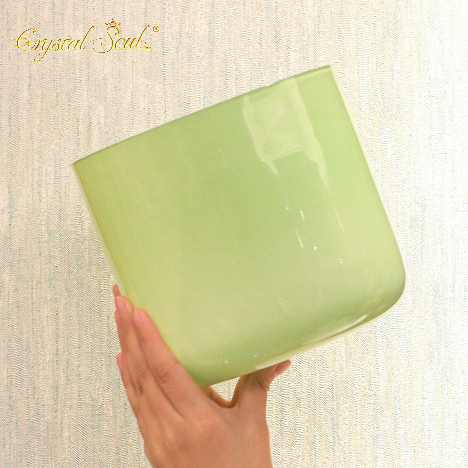 Crystal Soul Classic Fresh Lime Green Alchemy Crystal Bowl