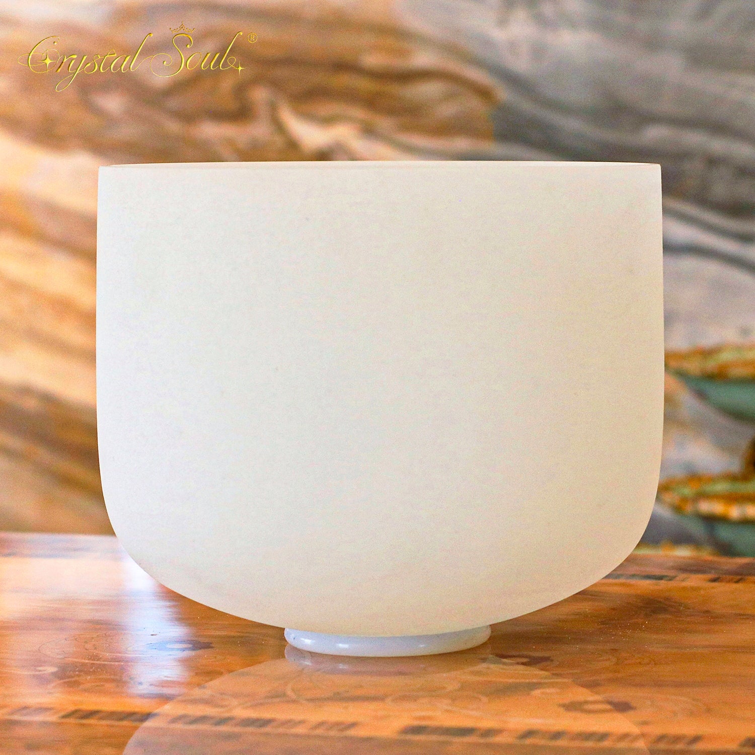 Crystal Soul Yellow Gray High Quality Original Mineral Frosted Crystal Singing Bowls