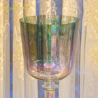 Crystal Soul Superior Design Coffee Brown Green Aurora Gradient Holy Chalice Crystal Singing Bowl