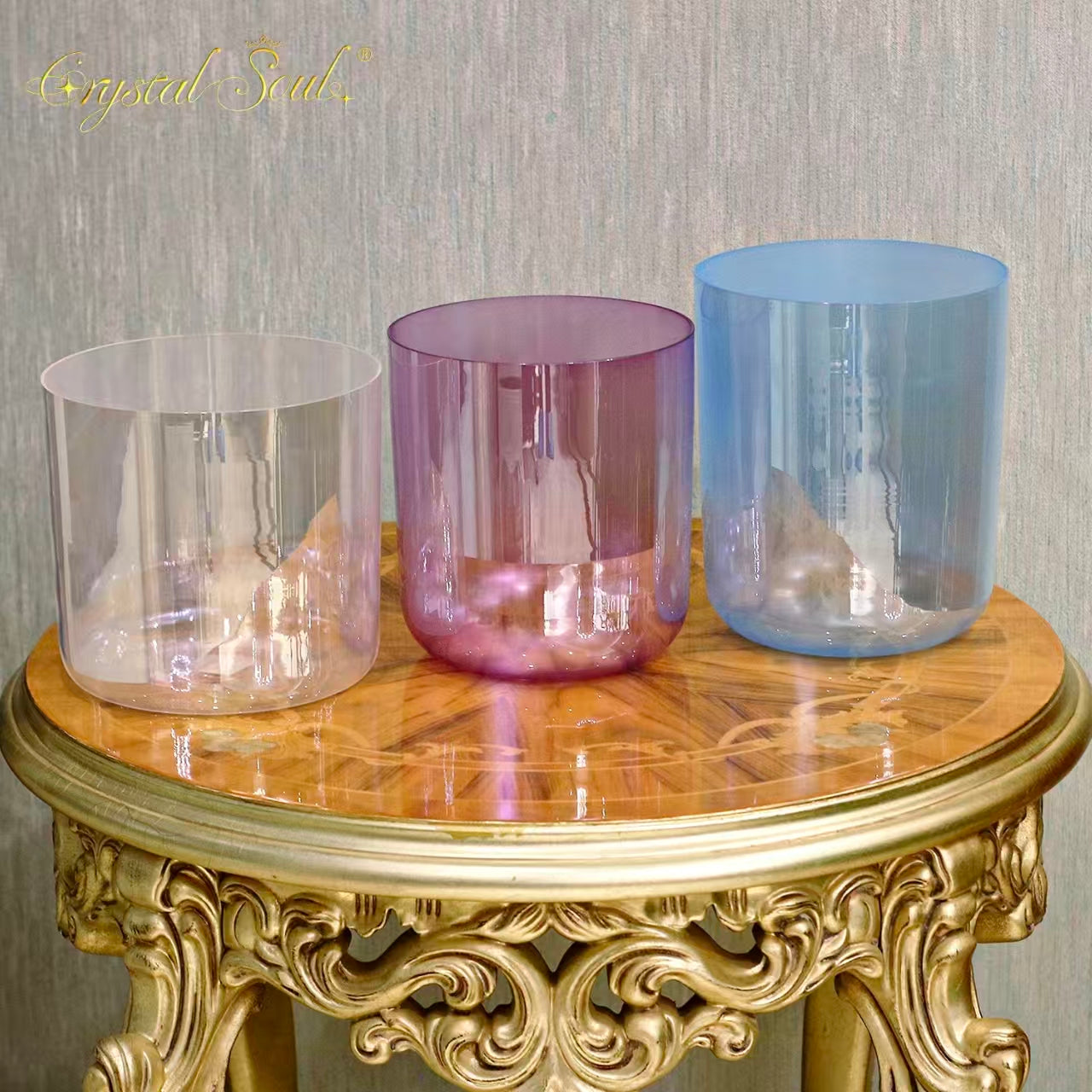 Crystal Soul Five Elements Pearl-Colored Alchemy Crystal Bowl Set