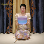 Crystal Soul Nebula Purple Sea Triple Gradient Frosted Crystal Singing Bowl
