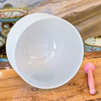 Crystal Soul White Gray High Quality Original Mineral Frosted Crystal Singing Bowls