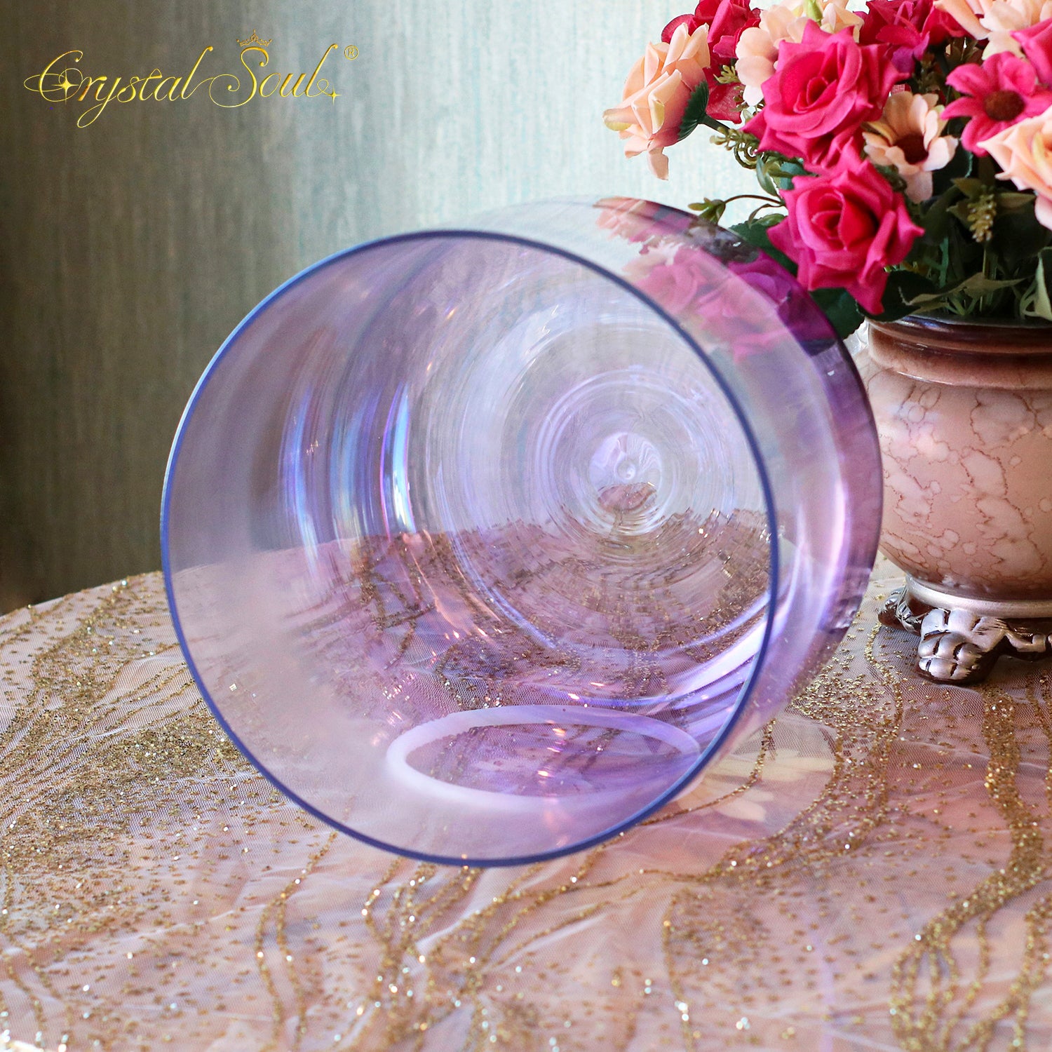 Crystal Soul High Quality Thickened Purple Aurora Alchemy Crystal Bowl
