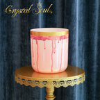 Crystal Soul Reiki Series Pink Drop Gilded Glow Alchemy Crystal Bowl