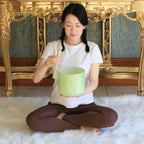 Crystal Soul Classic Fresh Lime Green Alchemy Crystal Bowl