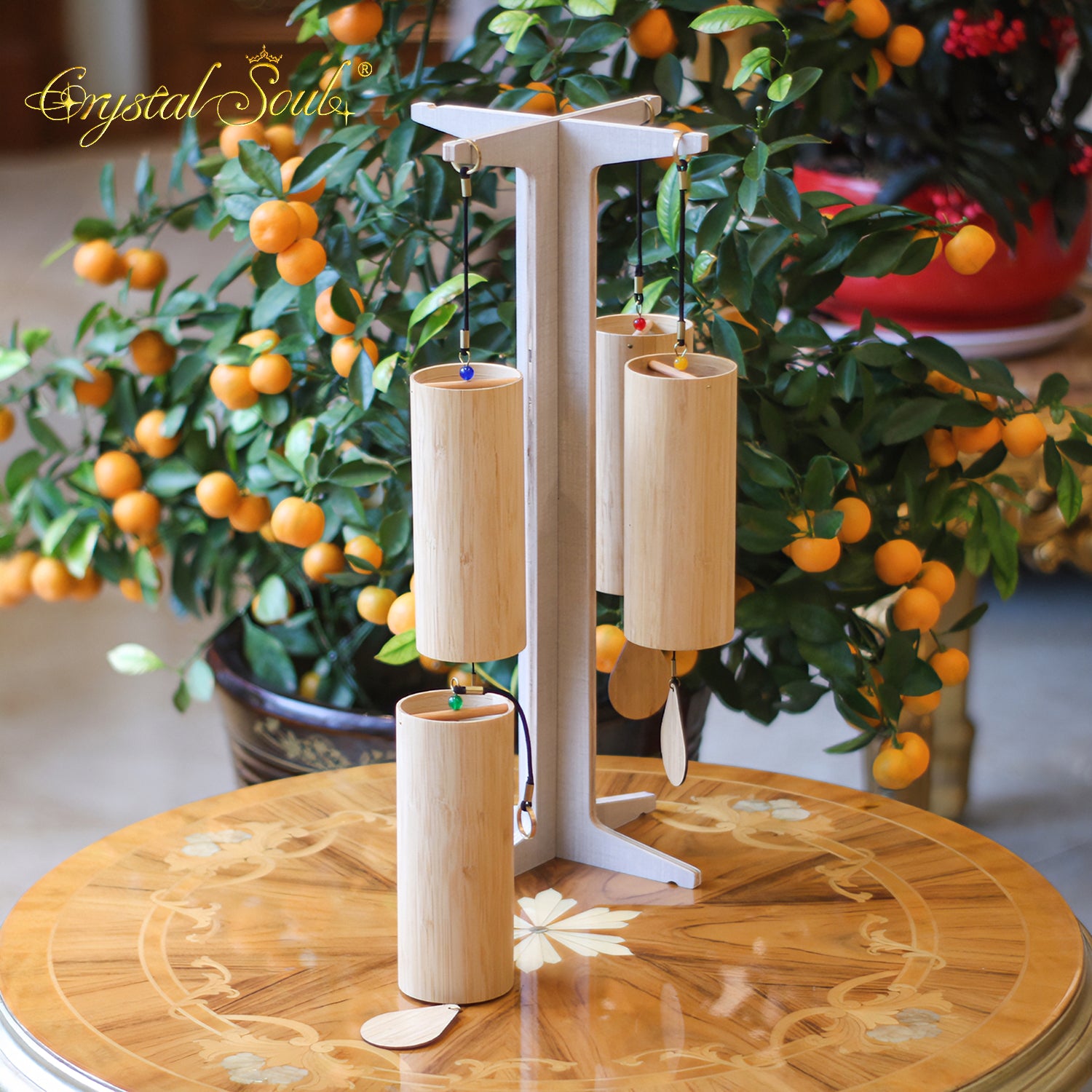 Crystal Soul Four Elements Ancient Craft Japanese-Style Wind Chime Set