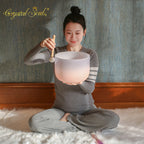 Crystal Soul Gray-Orange Gradient Frosted Crystal Bowl