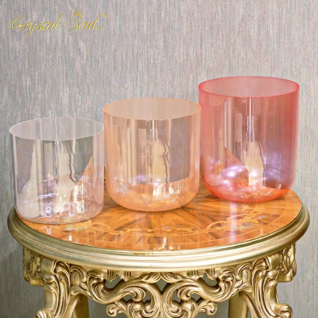 Crystal Soul Five Elements Pearl-Colored Alchemy Crystal Bowl Set