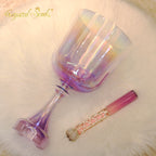 Crystal Soul High Quality Purple Aurora Gradient Holy Chalice Crystal Singing Bowl