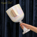 Crystal Soul Flower of Life White Holy Chalice Alchemy Crystal Bowl