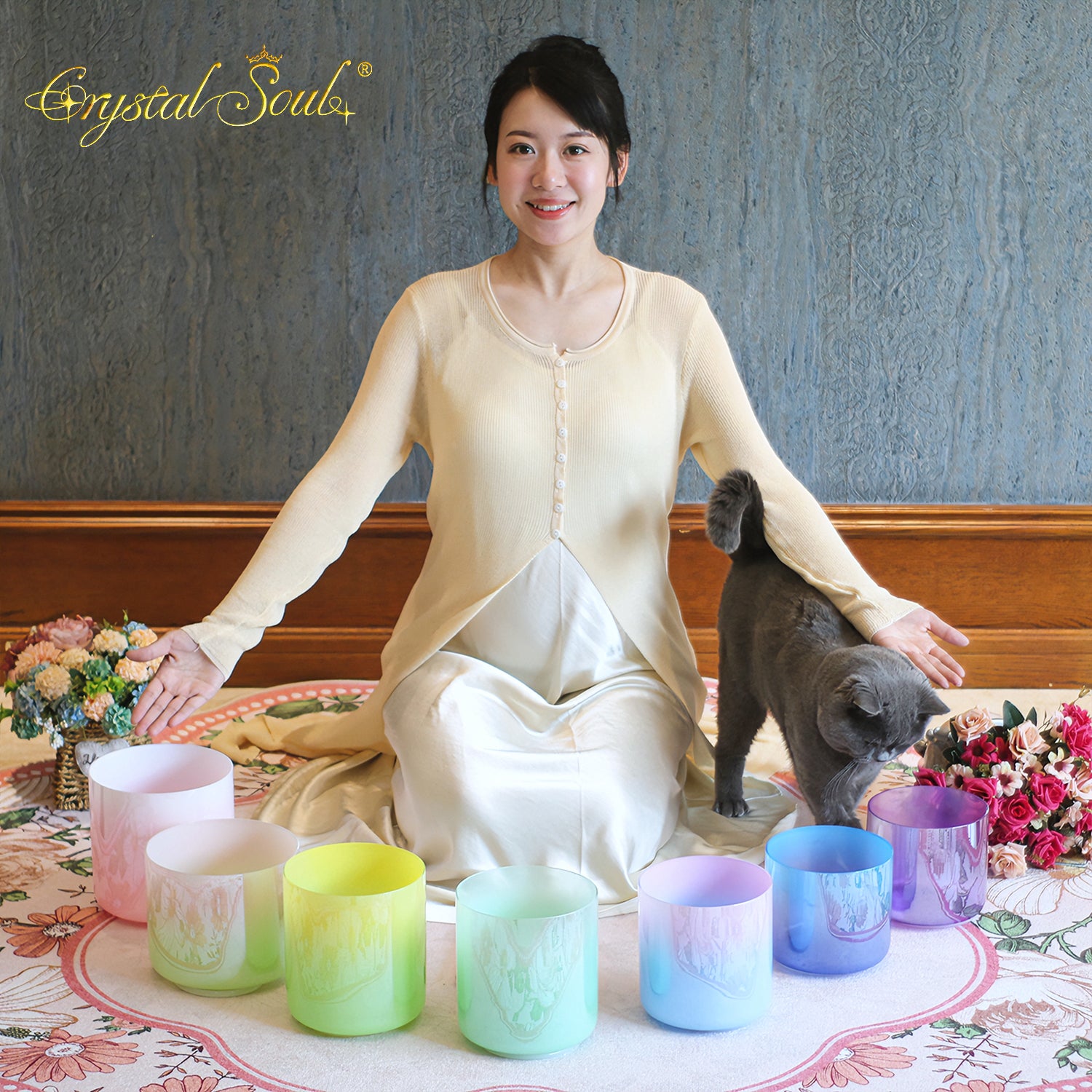 Crystal Soul Classic Seven Chakra Alchemy Crystal Bowl Harmony Set