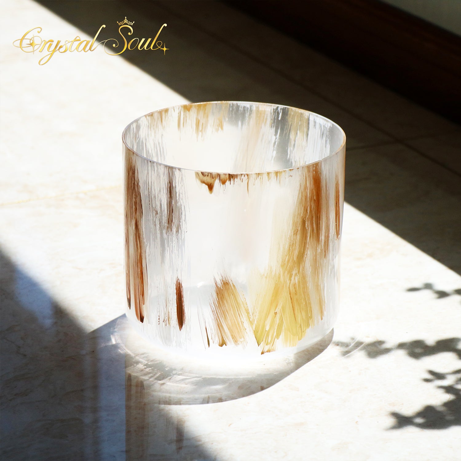 Crystal Soul Spiritual Series Clear Style Hand-Painted Gilded Alchemy Crystal Bowl