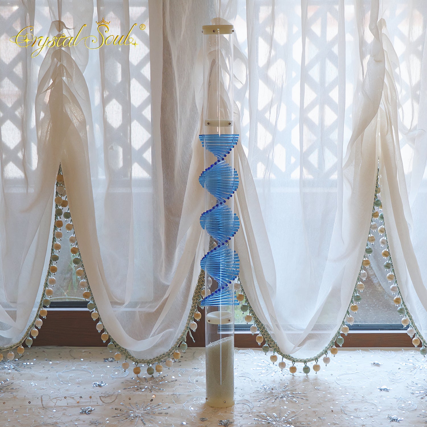 Crystal Soul New Ocean Blue DNA Rain Stick