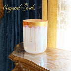 Crystal Soul Reiki Series Golden Drop Iridescent Gilded Alchemy Crystal Bowl