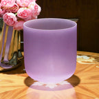 Crystal Soul Macaron Purple Frosted Crystal Singing Bowl
