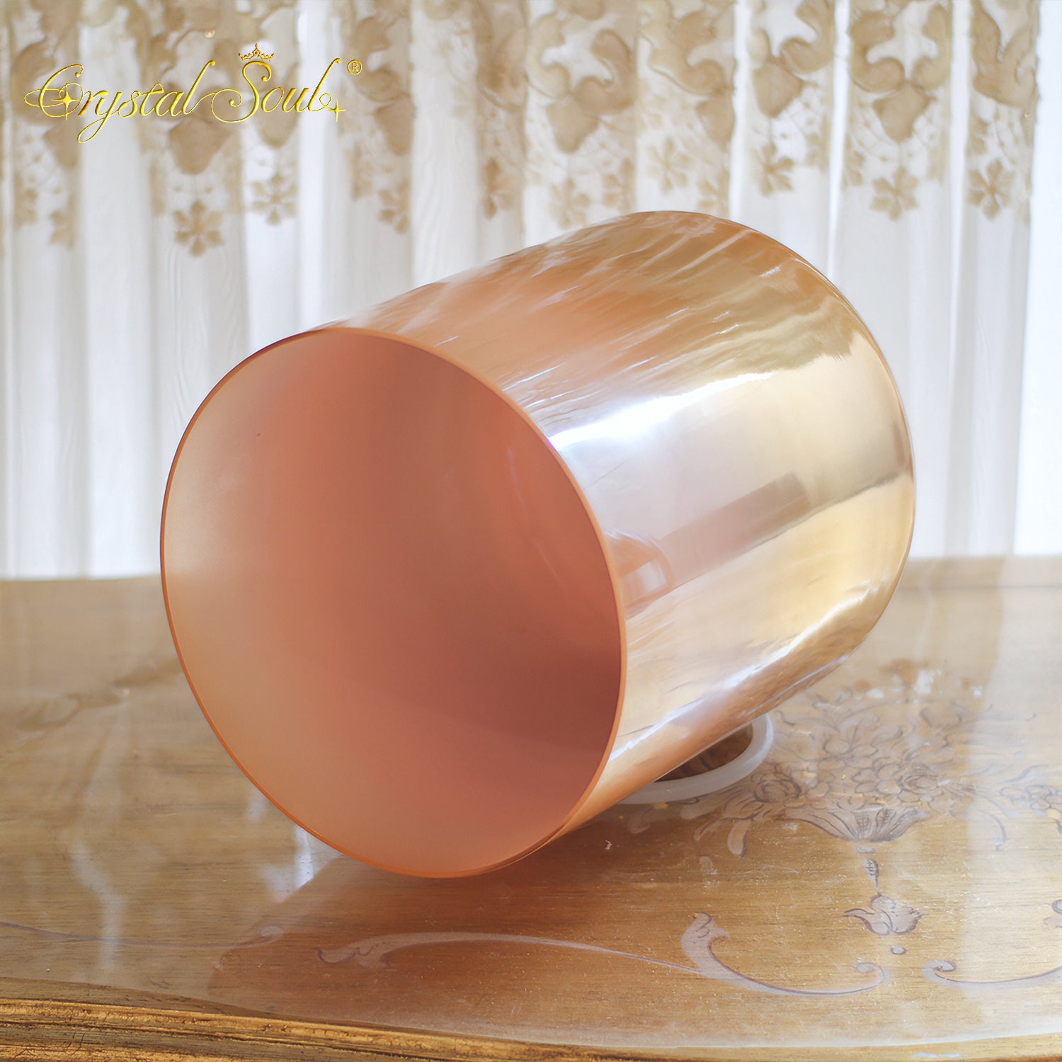 Crystal Soul Gold Orange Gradient Alchemy Crystal Bowl