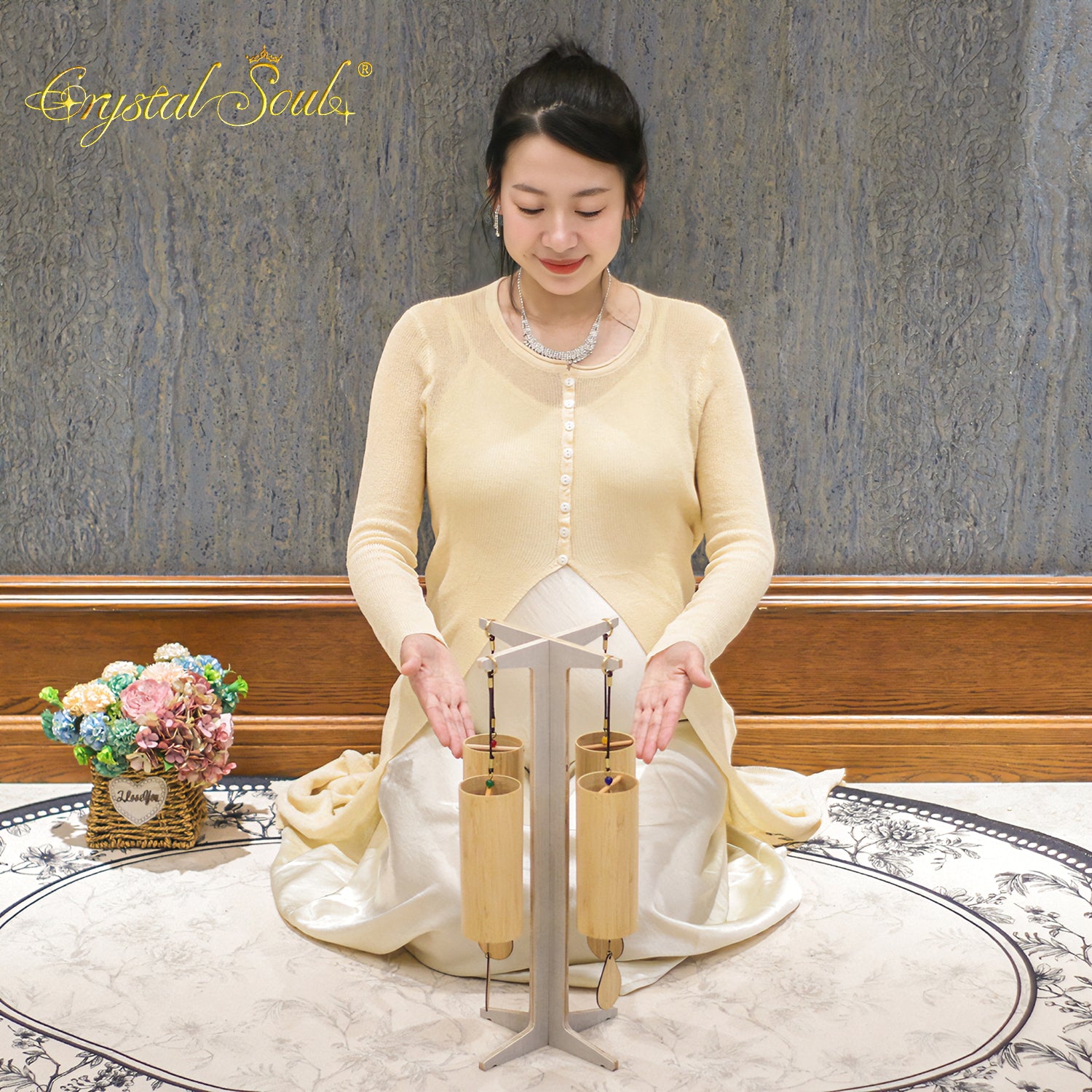 Crystal Soul Four Elements Ancient Craft Japanese-Style Wind Chime Set