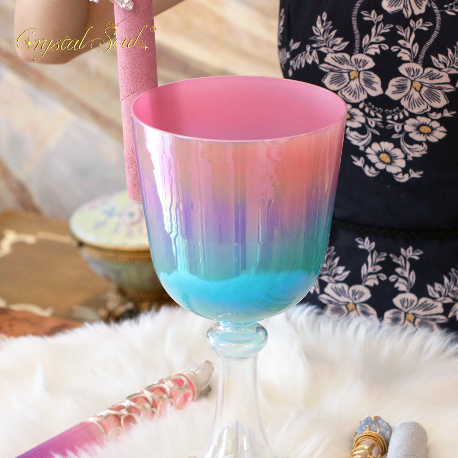 Crystal Soul Four-Layer Gradient Alchemy Holy Chalice Crystal Bowl