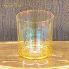 Crystal Soul Classic Chakra Clear Gradient Yellow Alchemy Crystal Bowl
