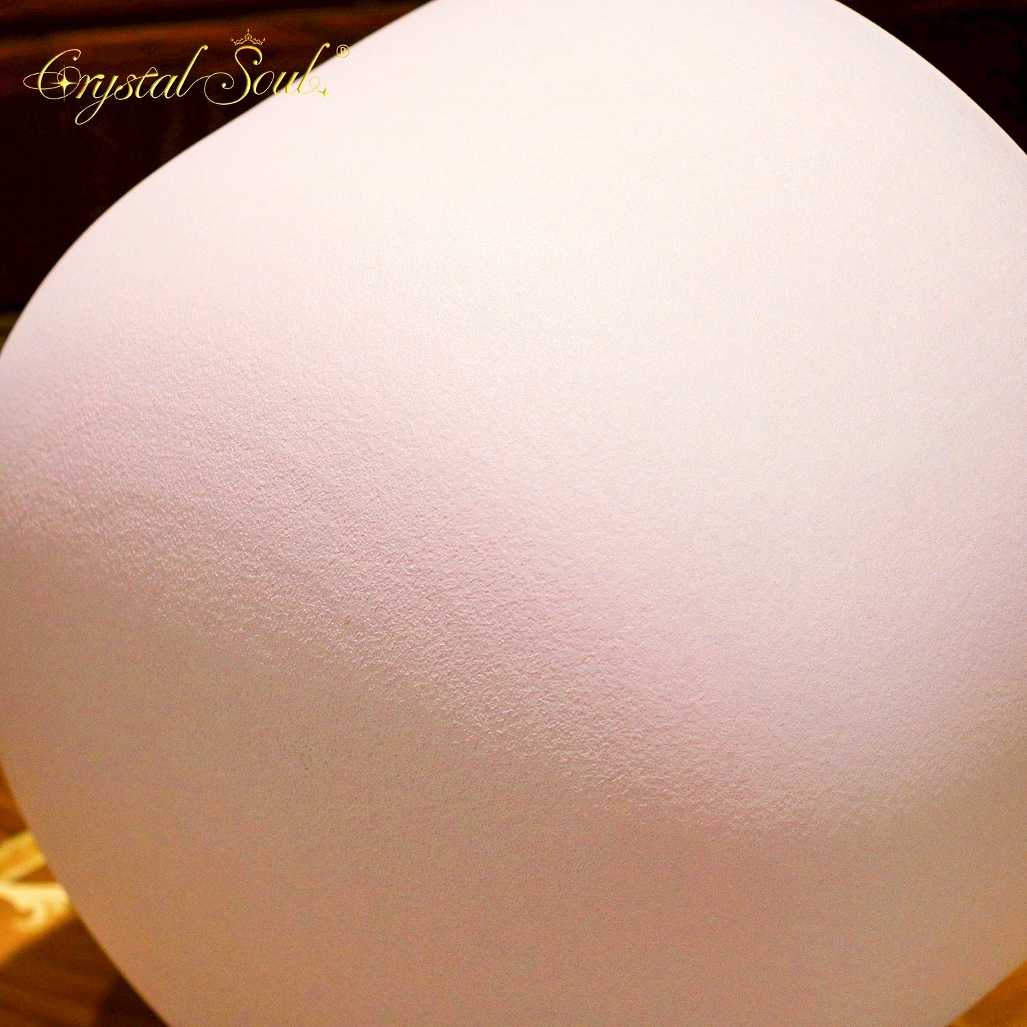 Crystal Soul Macaron Pink Frosted Crystal Singing Bowl