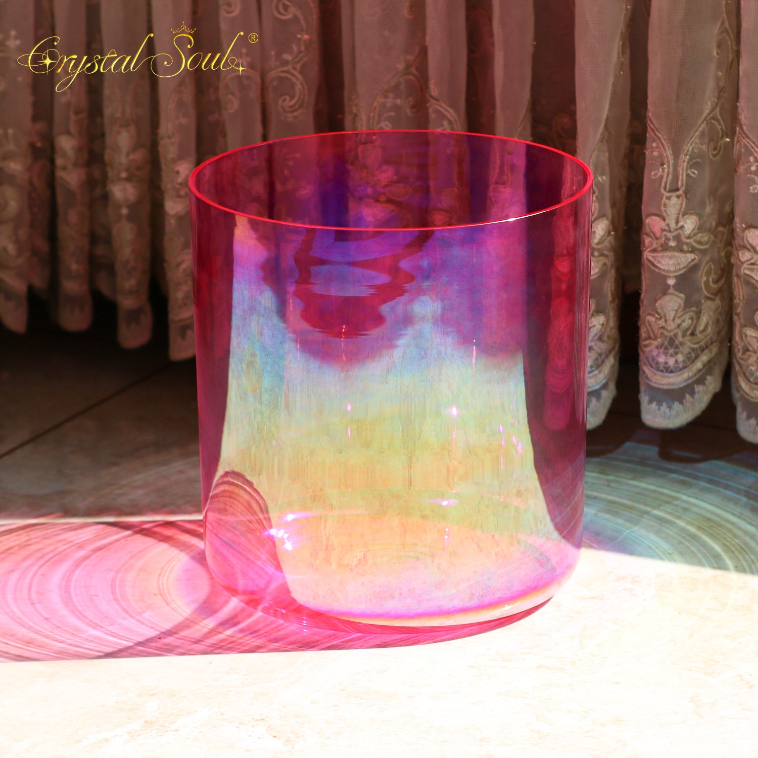 Crystal Soul Rose Pink Alchemy Crystal Bowl