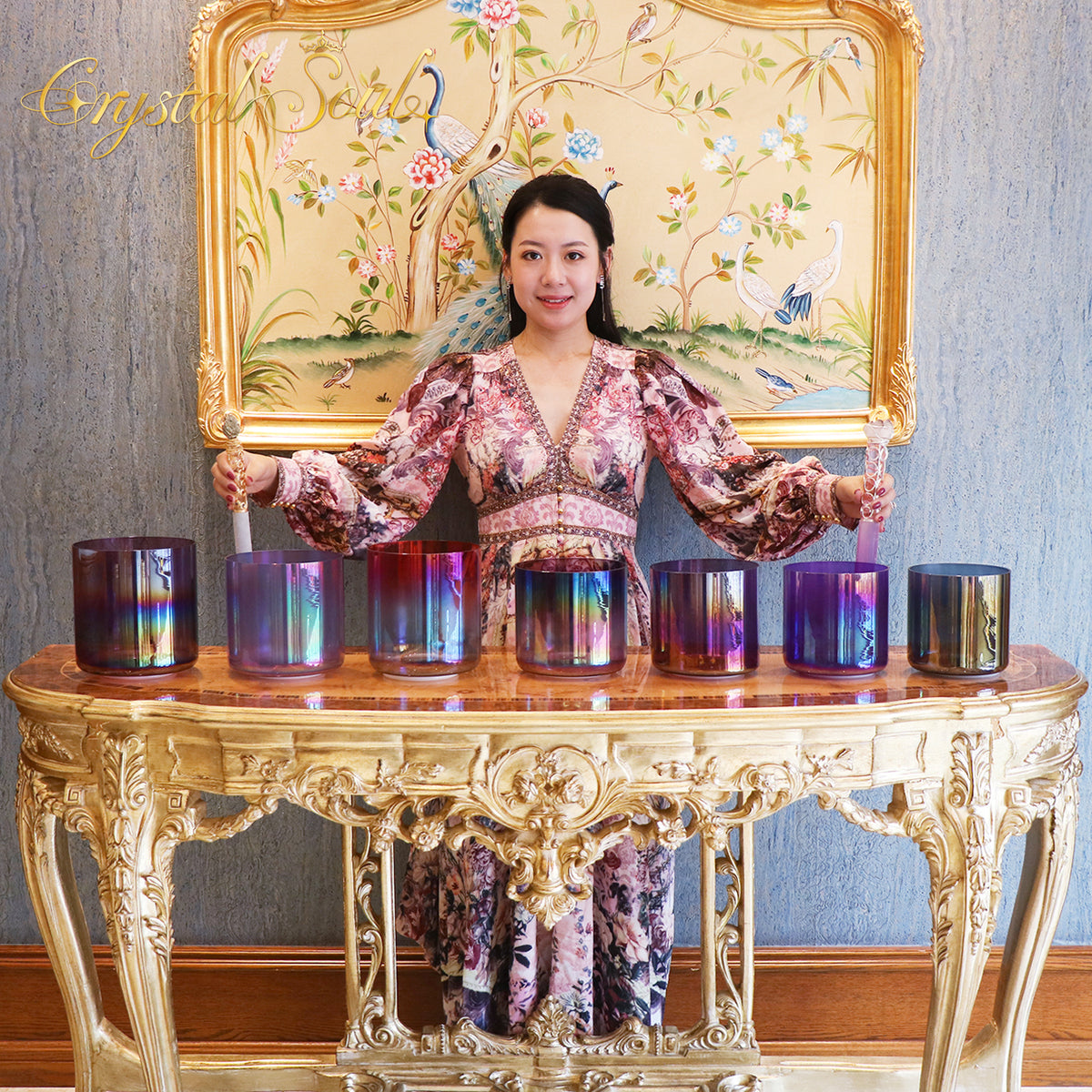Crystal Soul Mysterious Cosmic Aurora Alchemy Crystal Bowl Set