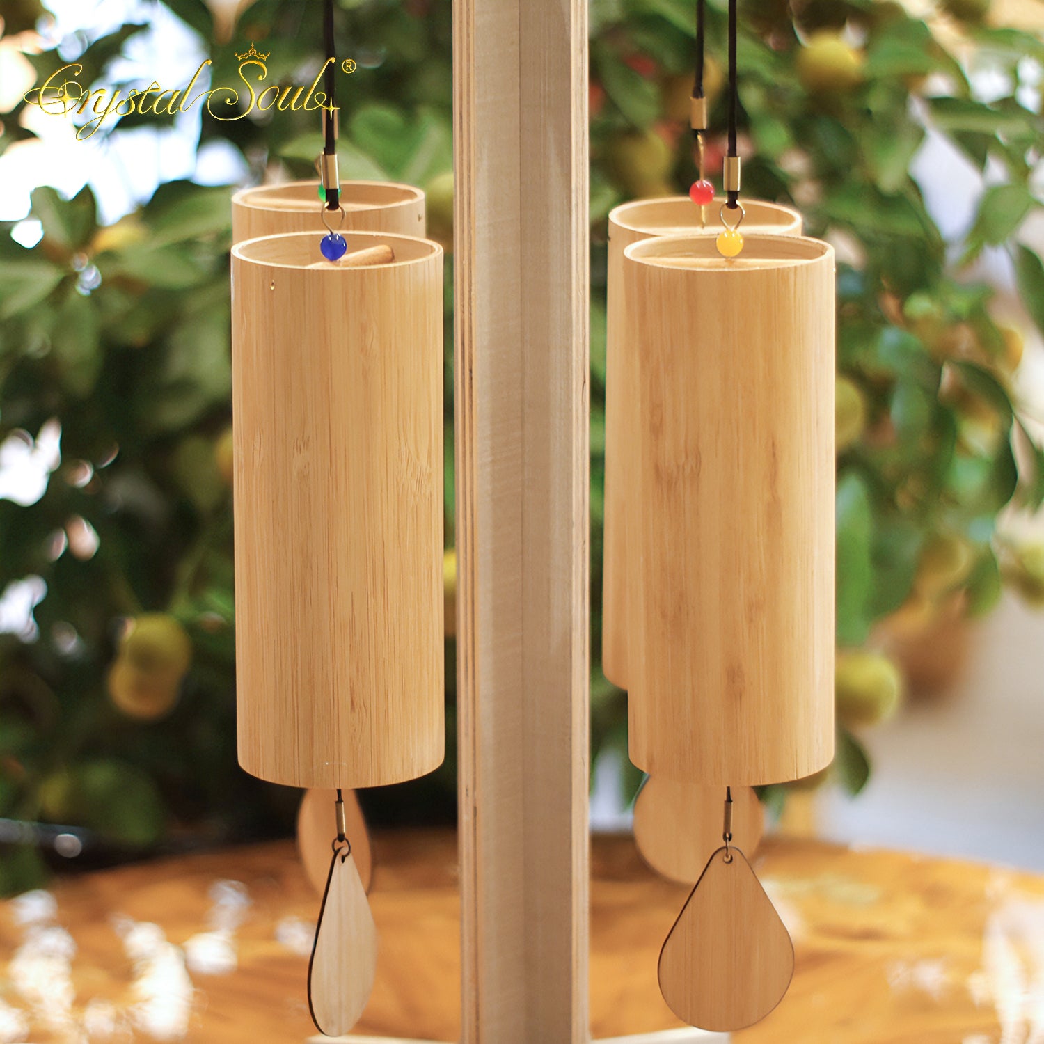 Crystal Soul Classic Four Season Chord Bamboo Wind Chime Set