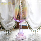 Crystal Soul High Quality Custom Carved Purple Aurora Clear Holy Grail Alchemy Crystal Bowl