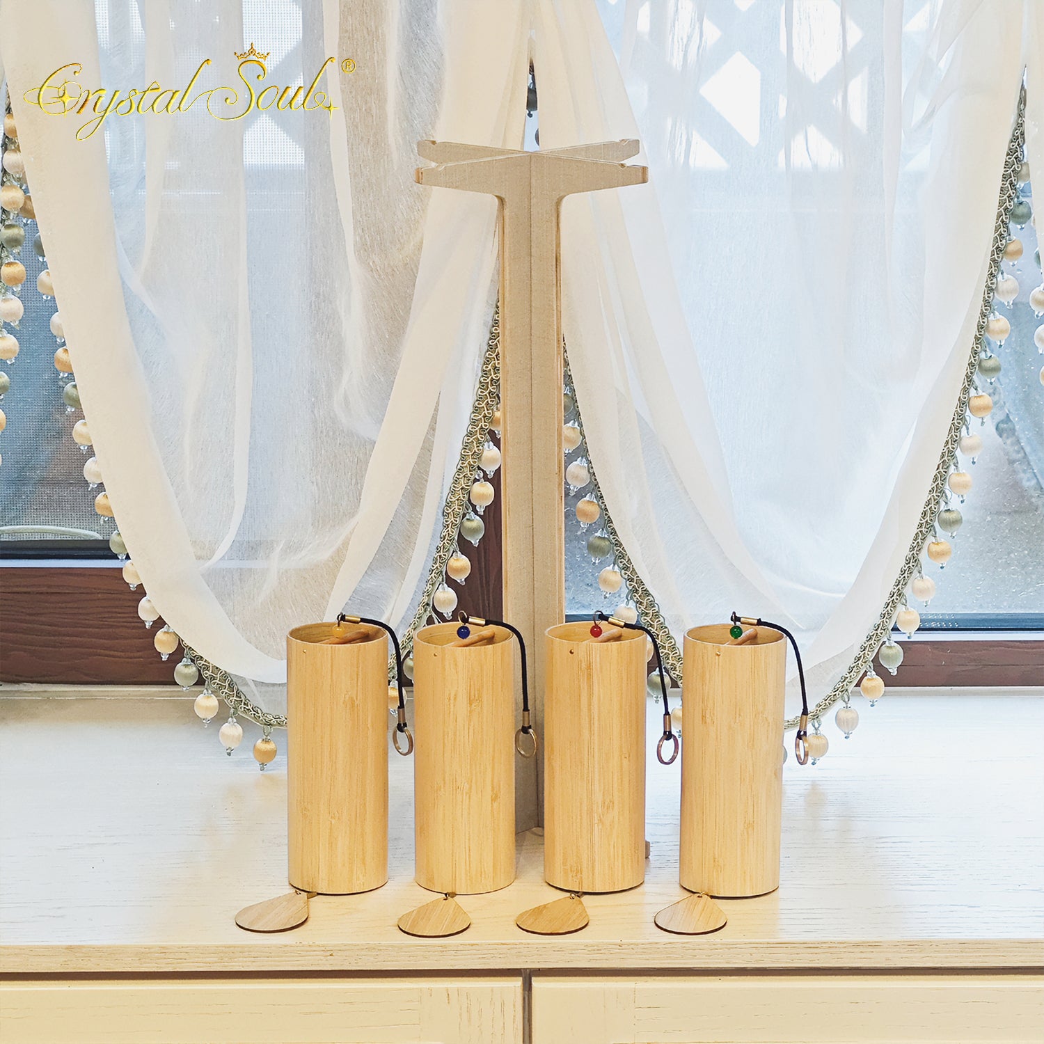 Crystal Soul Four Elements Ancient Craft Japanese-Style Wind Chime Set