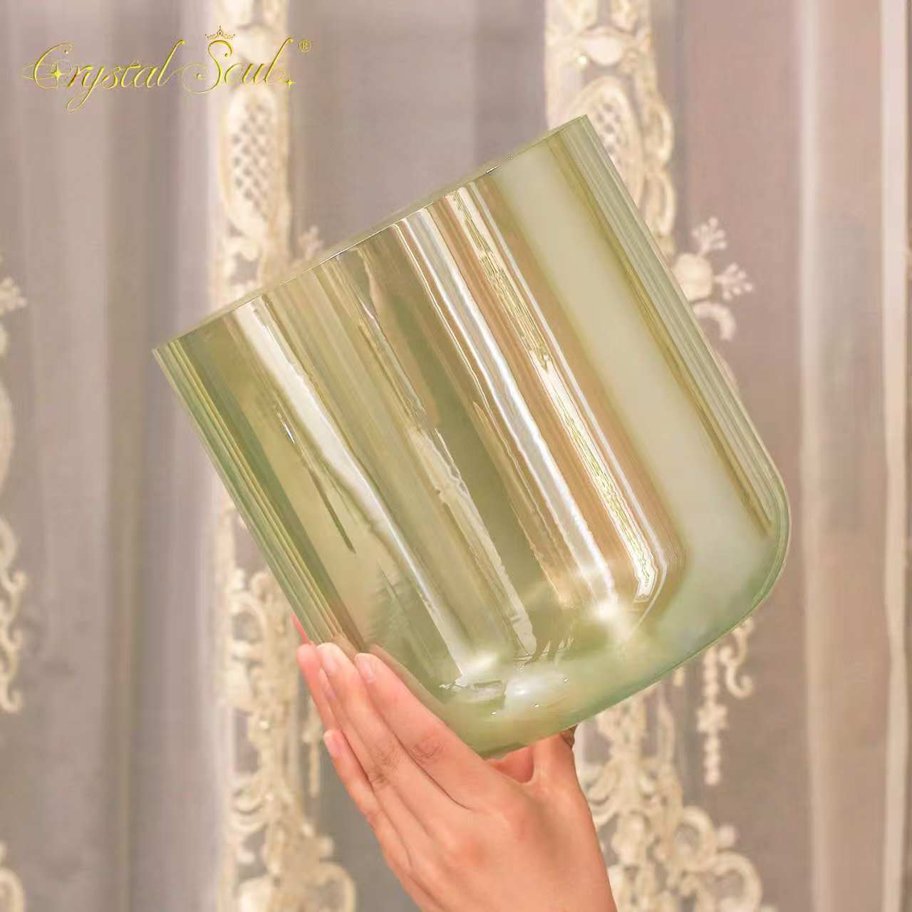 Crystal Soul Green Thickened Alchemy Crystal Singing Bowl