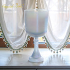 Crystal Soul Mist-Blue Aurora Frosted Holy Grail Alchemy Crystal Bowl