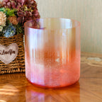 Crystal Soul Premium High Quality Orange Red Sandblasted Alchemy Crystal Bowl