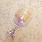 Crystal Soul High Quality Custom Carved Purple Aurora Clear Holy Grail Alchemy Crystal Bowl