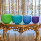Crystal Soul Classic Seven Chakra Frosted Crystal Bowl