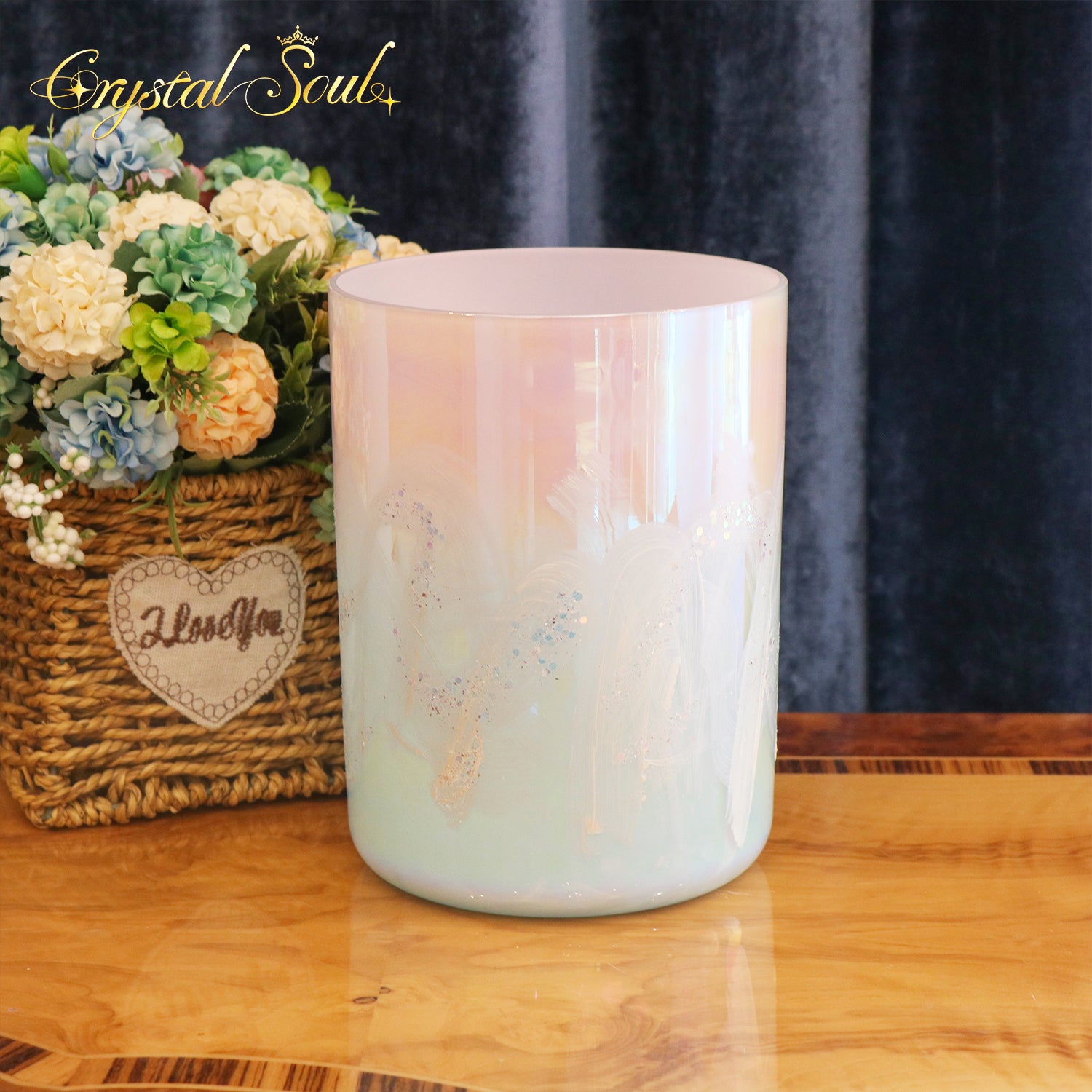 Crystal Soul Reiki Series Starlit Iridescent Alchemy Crystal Bowl