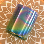 Crystal Soul Latest Cosmic Aurora Sandblasted Purple-Green Aurora Gradient Alchemy Crystal Bowl