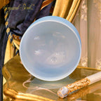 Crystal Soul Macaron Azure Frosted Crystal Singing Bowl